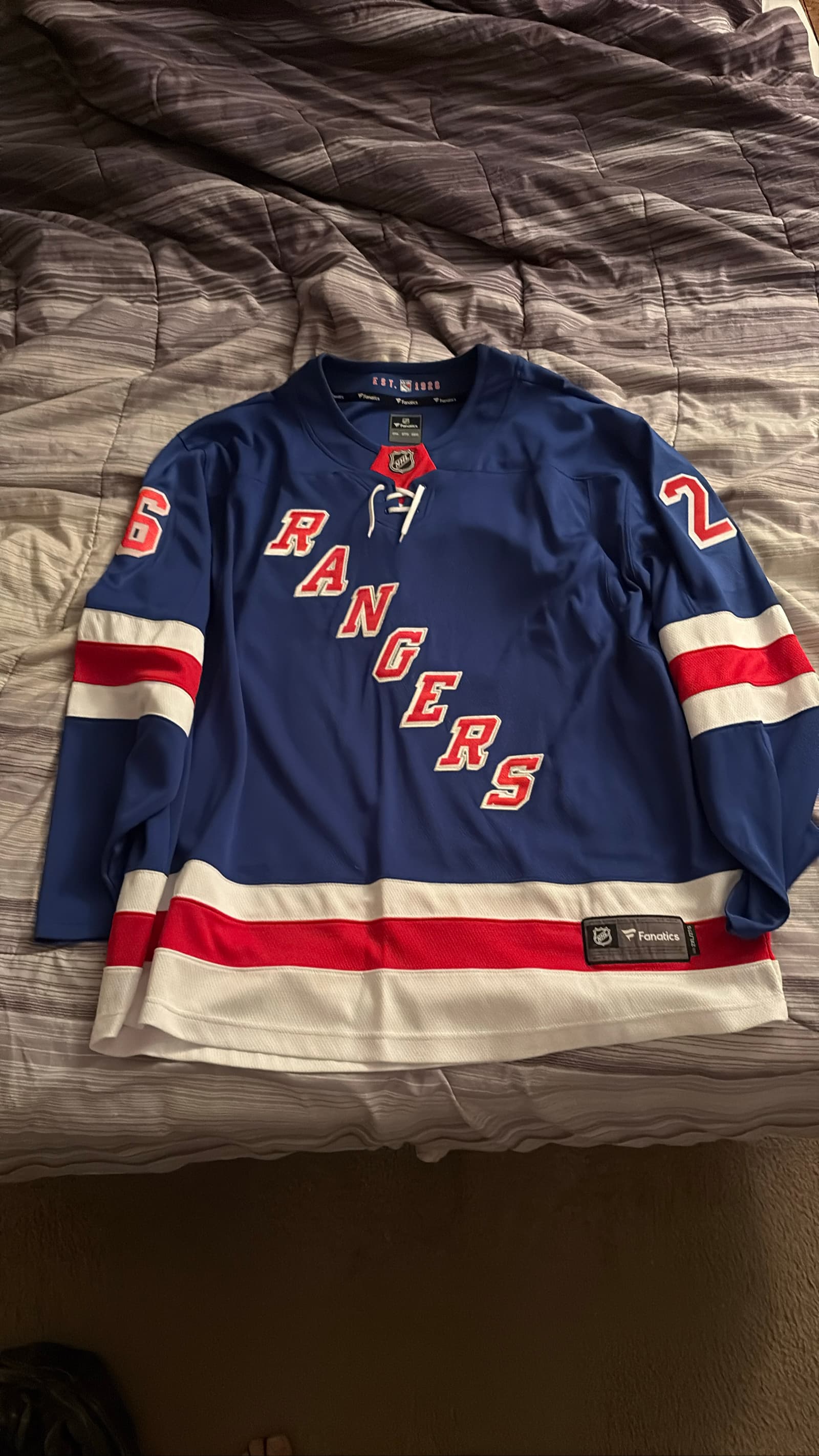 New York Rangers Jimmy Vesey Fanatics NHL Hockey Jersey - Size 2XL