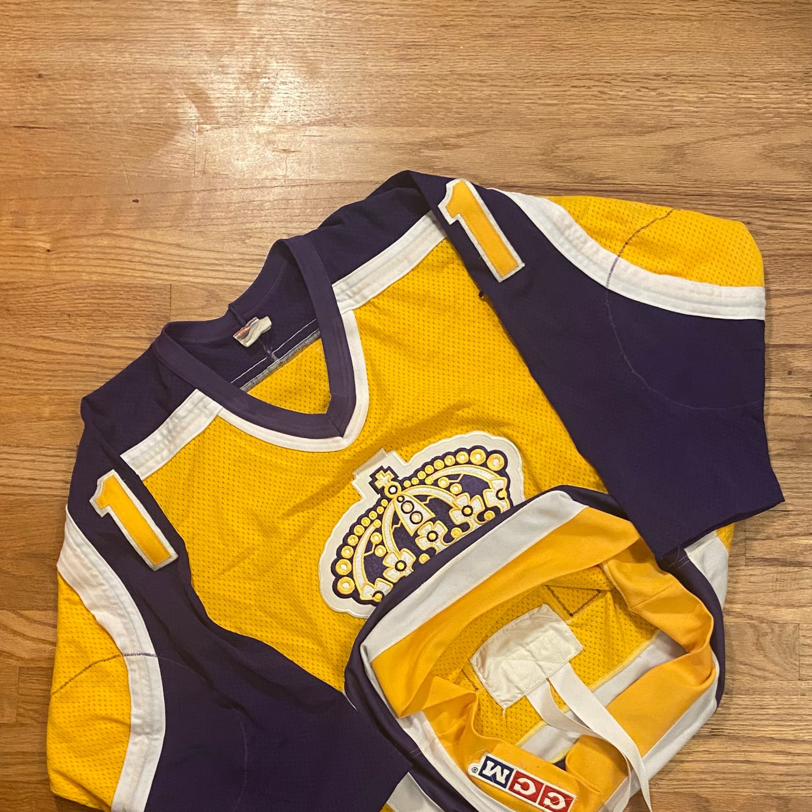 Vintage LA Kings Charlie Simmer authentic CCM jersey