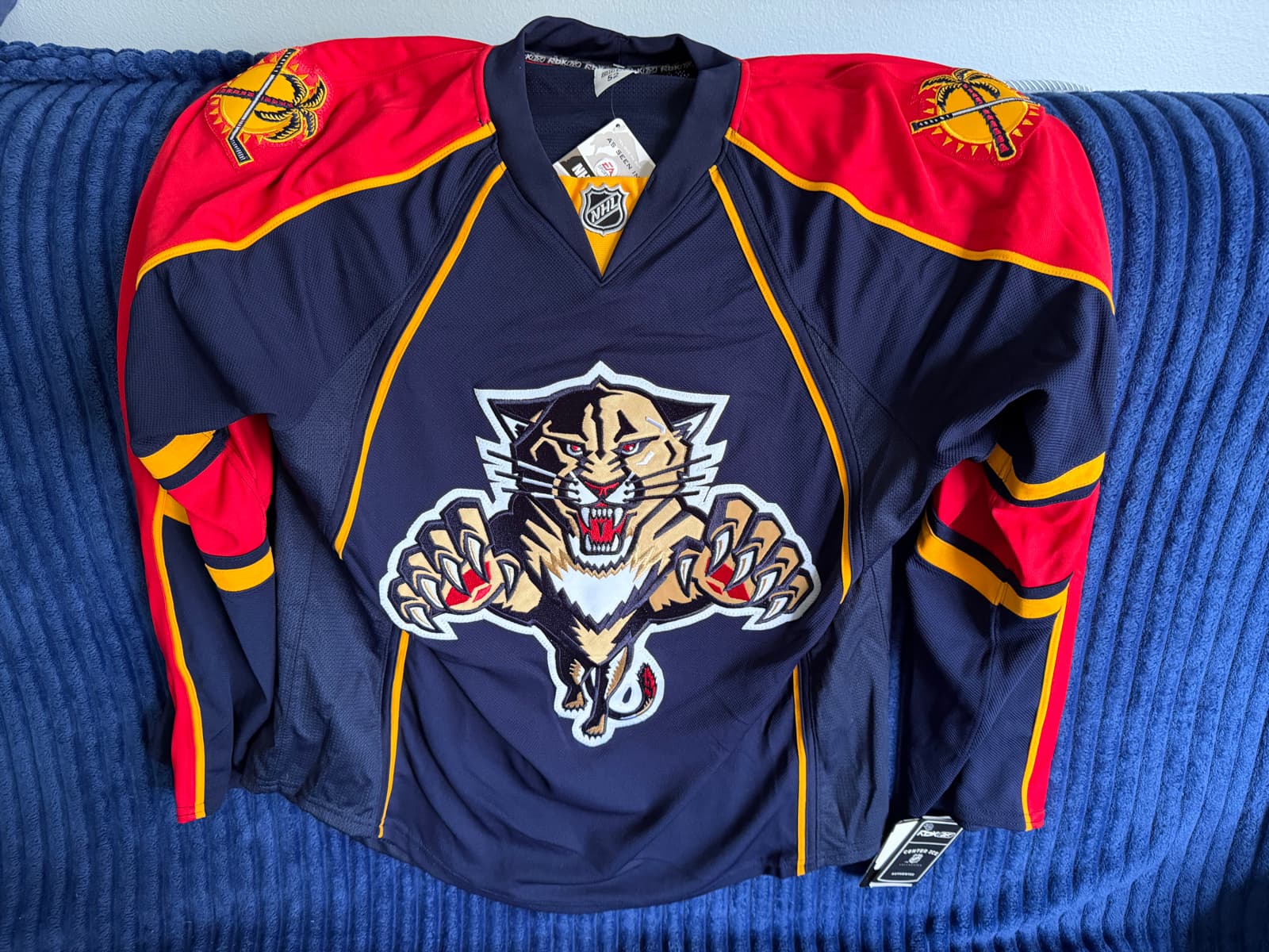 Florida Panthers Vintage CCM Rbk Center Ice Authentic NHL Hockey Jersey - Size 52