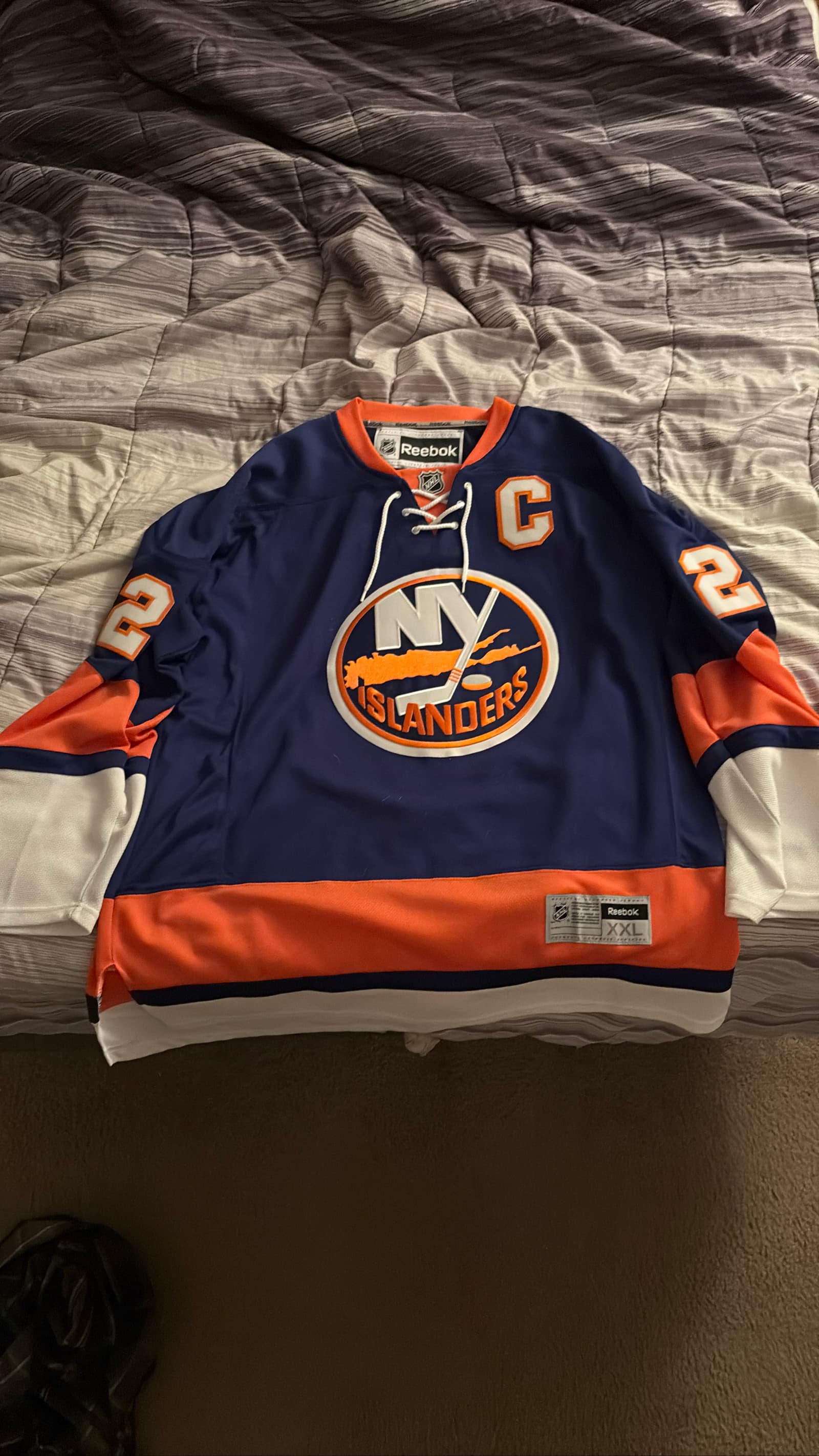 New York Islanders Mark Streit Reebok NHL Hockey Jersey - Captain 'C' - Size XXL