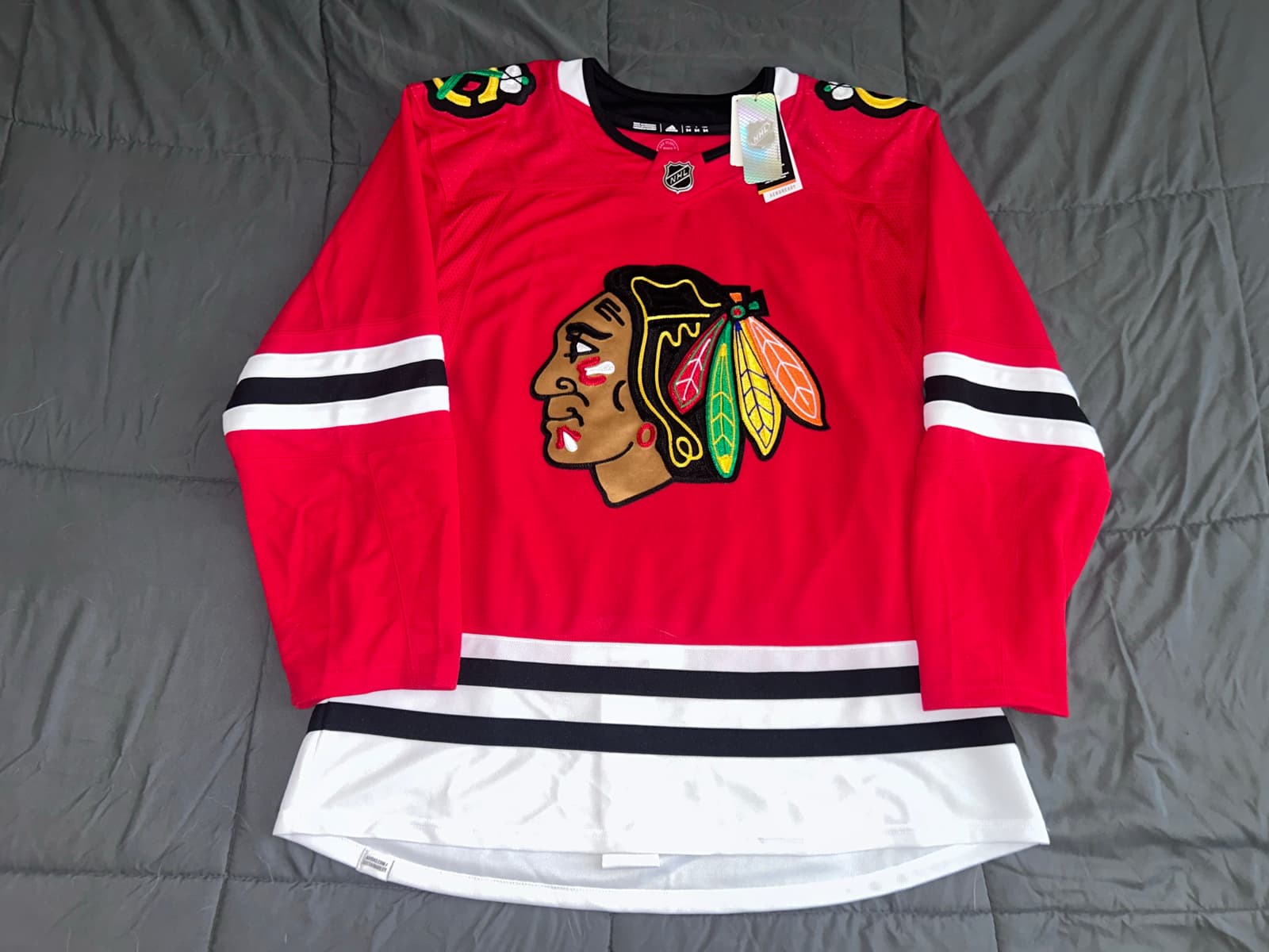 Chicago Blackhawks Adidas Authentic Home NHL Hockey Jersey - Size 54