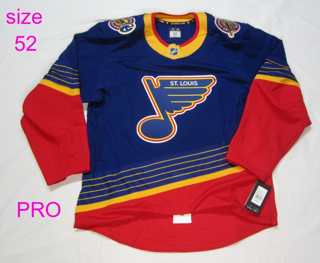 ST. LOUIS BLUES size 52 Fanatics Authentic PRO NHL Hockey Jersey FAP Retro Style