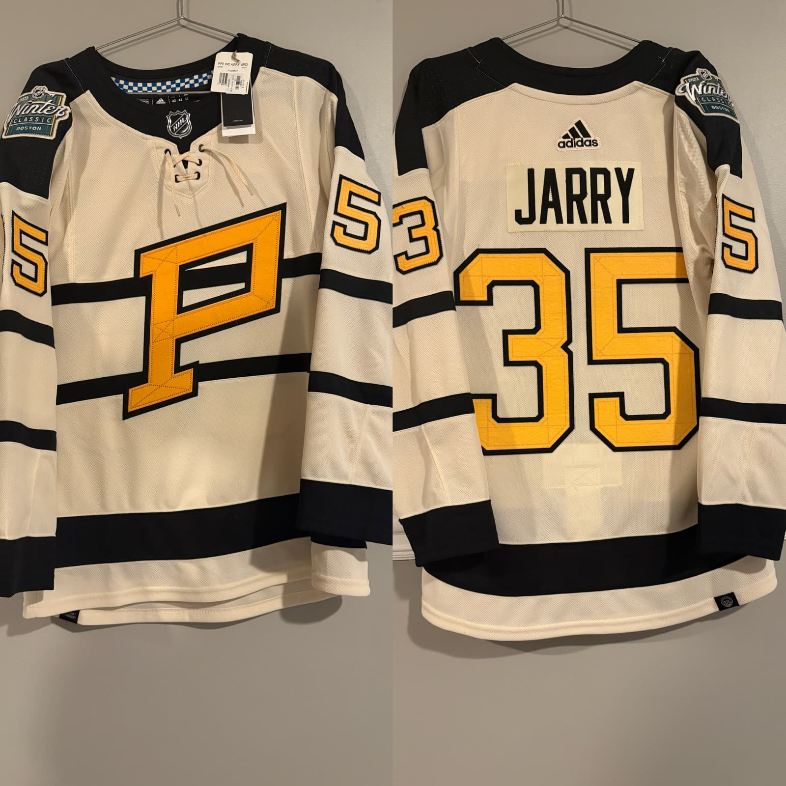 Pittsburgh Penguins 2023 Winter Classic Tristan Jarry Adidas Authentic Jersey - Size 52