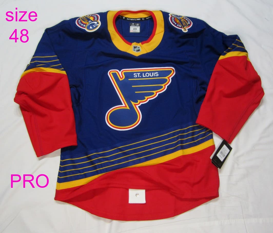 ST. LOUIS BLUES size 48 Fanatics Authentic PRO NHL Hockey Jersey FAP Retro Style